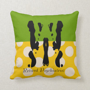 Pensionerad psykiaterRorschach polka dots Kudde