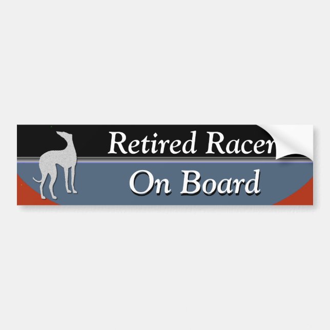 Pensionerad Racer ombord Bildekal (Framsidan)