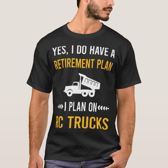 Pensionerad RC-lastbil Lastbilar T Shirt (Framsida)