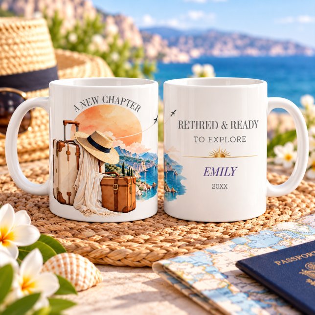 Pensionerad & redo att utforska present för pensio kaffemugg (Skapare uppladdad)
