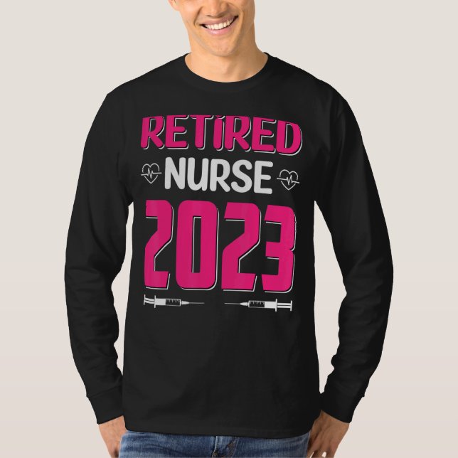 Pensionerad sjuksköterska i Nursery Nursing Pensio T Shirt (Framsida)