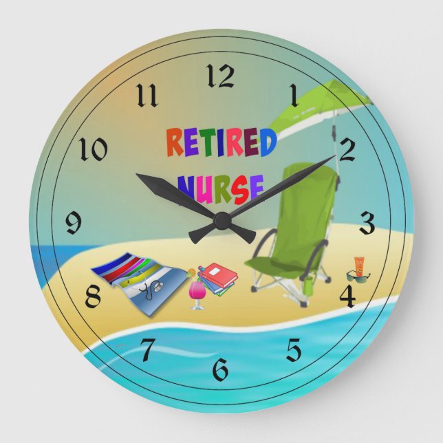 Pensionerad sjuksköterska, Roligt i Sol Stor Klocka (Framsida)