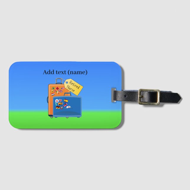 Pensionerad sjuksköterskeMALL Bagagebricka (Framsida horisontal)