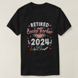 Pensionerad socialarbetare klass 2024 Lärare Pensi T Shirt