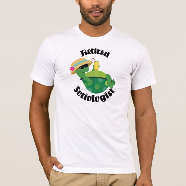 Pensionerad sociolog (sköldpaddan) t shirt (Framsida)