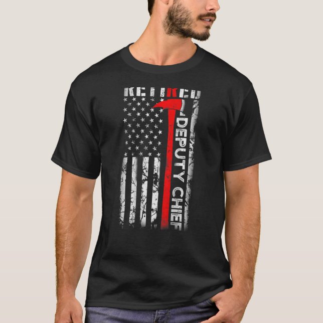 Pensionerad ställföreträdande brandchef Pension-br T Shirt (Framsida)