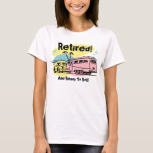 Pensionerad T-tröja för Retro släp T Shirt