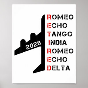Pensionerad tomt 2026 Fonetiskt alfabet pensionspr Poster