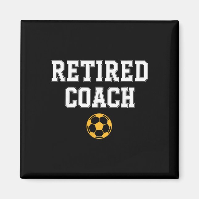 Pensionerad tränare fotbollslag mentor  magnet (Framsidan)