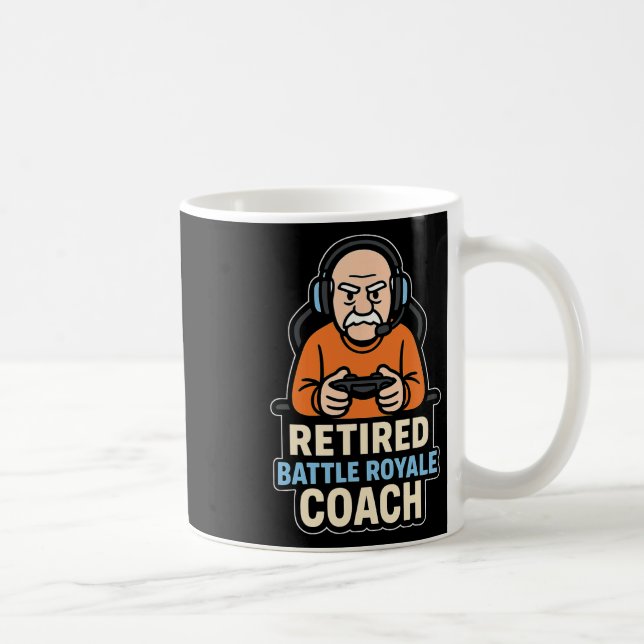 Pensionerad Ttle Royale-tränare Rollig Gamer Äldre Kaffemugg (Höger)