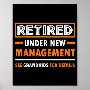 Pensionerad under ny ledning Barnbarn Roligt Pensi Poster