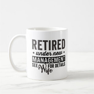 pensionerad under ny ledning se hustru för detalj kaffemugg