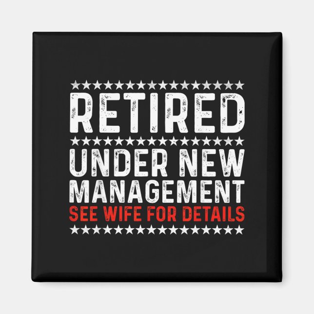 Pensionerad Under Ny Ledning Se hustrus pension Magnet (Framsidan)