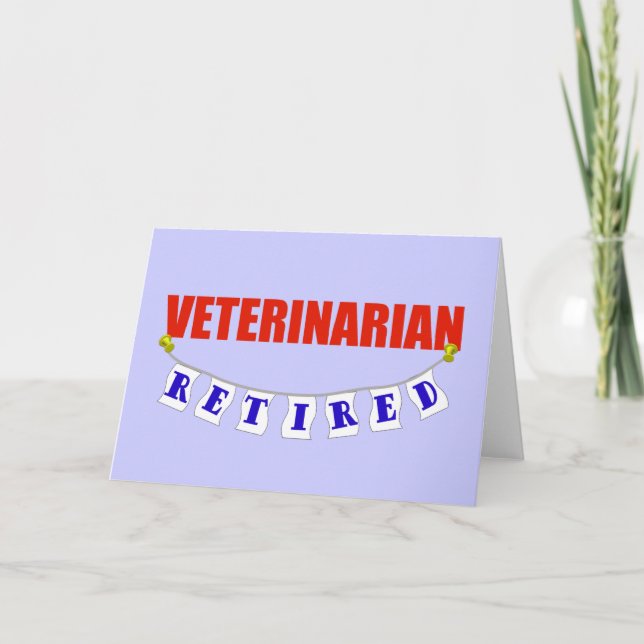Pensionerad veterinär kort (Framsida)