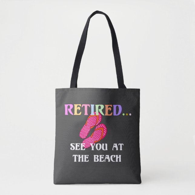 Pensionerad... Vi ses på stranden, Tygkasse (Framsida)