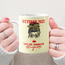 Pensionerade 2023 Pension Kvinnor i Ansikte, solgl Kaffemugg