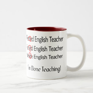 Pensionerade engelska läraregåvor Två-Tonad mugg