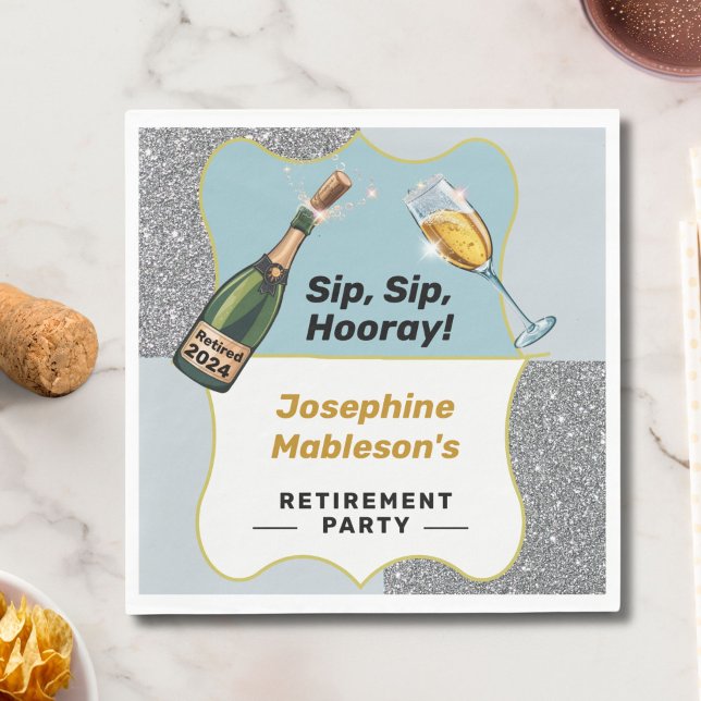 Pensionerade firande pension lämnande party pappersservett (Skapare uppladdad)