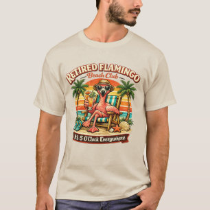 Pensionerade Flamingo Beach Club     Pensionerings T Shirt