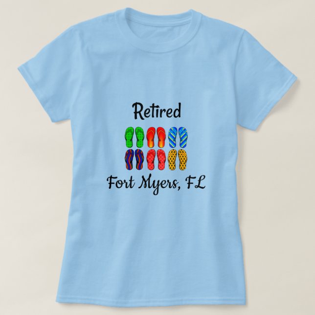 Pensionerade - Fort Myers, FL T Shirt (Design framsida)