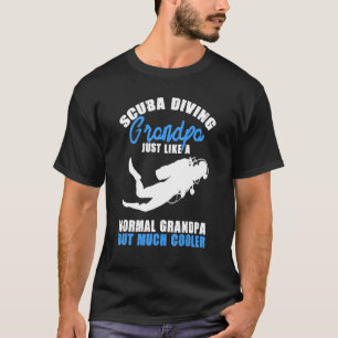 Pensionerade Grandpa Dyka Snorkeling Divers T Shirt