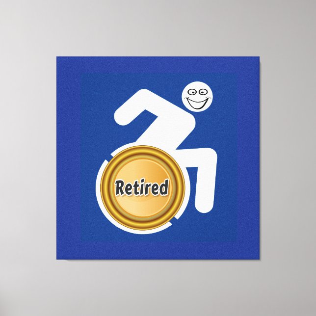 Pensionerade handikappade canvastryck (Framsida)