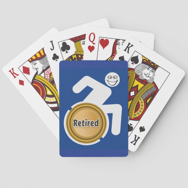 Pensionerade handikappade casinokort (Baksidan)