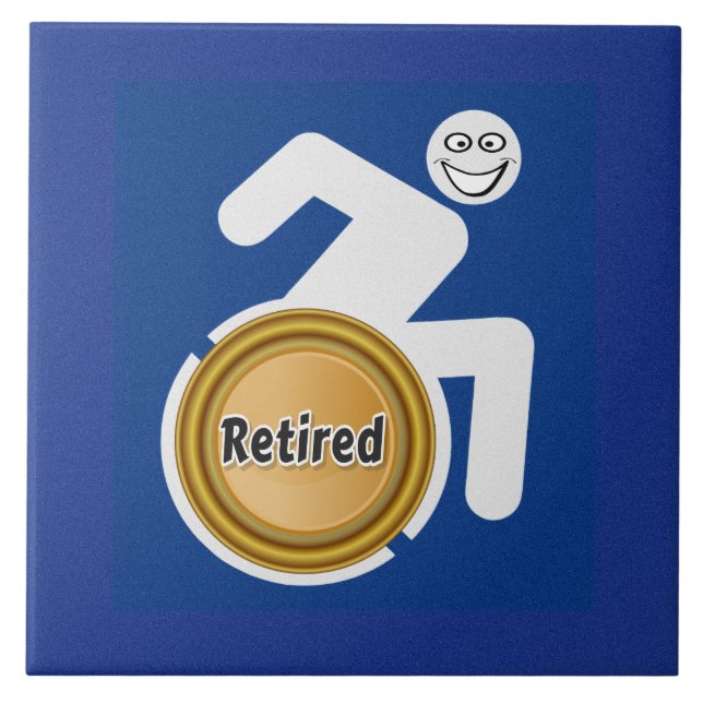 Pensionerade handikappade kakelplatta (Framsidan)