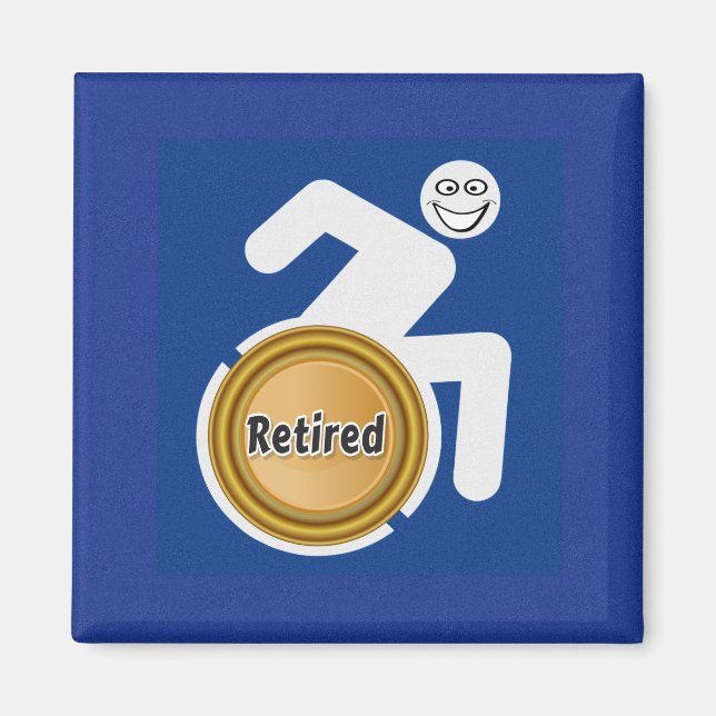 Pensionerade handikappade magnet (Framsidan)