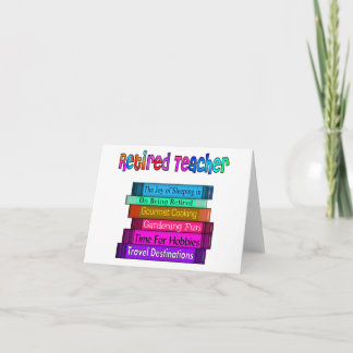 Pensionerade läraranteckningskort kort