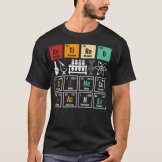 Pensionerade Periodiska Systemet Element Vetenskap T Shirt