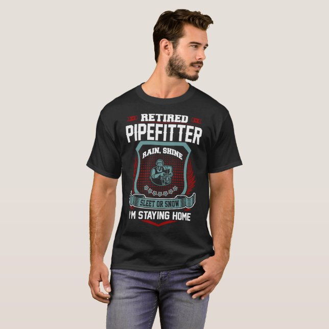 Pensionerade Pipefitter som blir hem- pension T Shirt (Hel framsida)