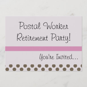 Pensionerade post- arbetarpartyinbjudningar USPS Inbjudningar