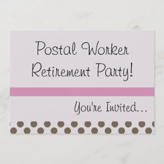 Pensionerade post- arbetarpartyinbjudningar USPS Inbjudningar