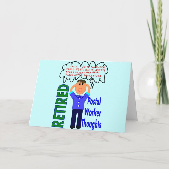 Pensionerade postarbetares "Thoughts"-finare postn Kort (Framsida)