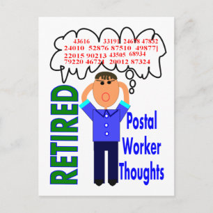 Pensionerade postarbetares "Thoughts"-finare postn Vykort