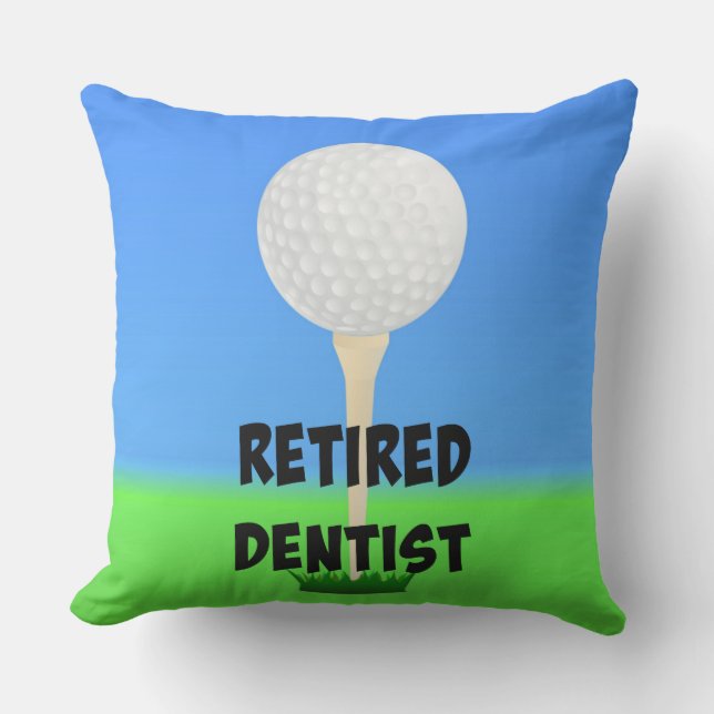 Pensionerade tandläkare - Golf Design Kudde (Framsida)