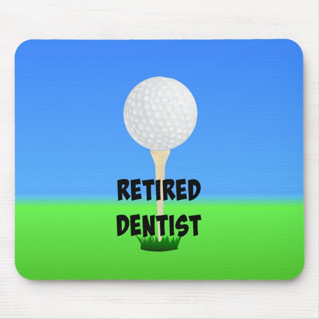 Pensionerade tandläkare - Golf Design Musmatta (Framsidan)