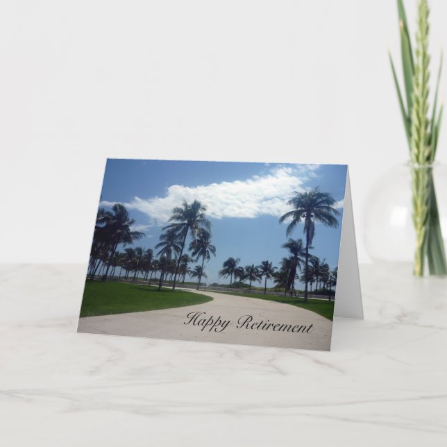 pensionerande handflatan kort (Framsida)