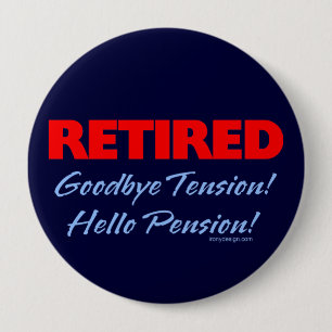 Pensionerat Goodbye (mörk - blått) Knapp