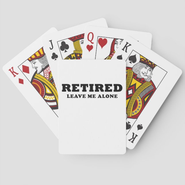 Pensionerat lämna mig ensamen spel kort (Baksidan)