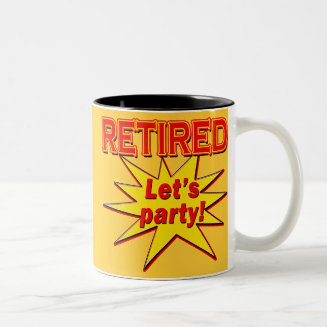 PENSIONERAT - LÅT US-PARTYTshirts och gåvor Två-Tonad Mugg (Höger)