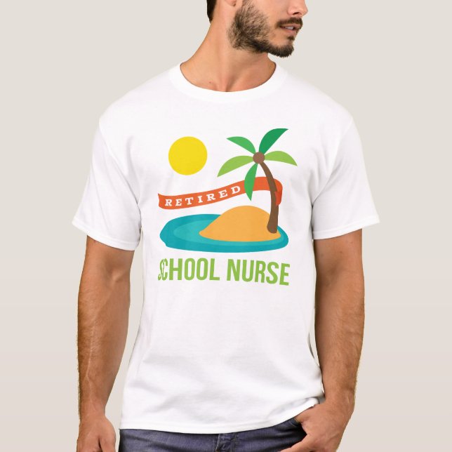 Pensionerat skola sjuksköterskastranden t-shirt (Framsida)