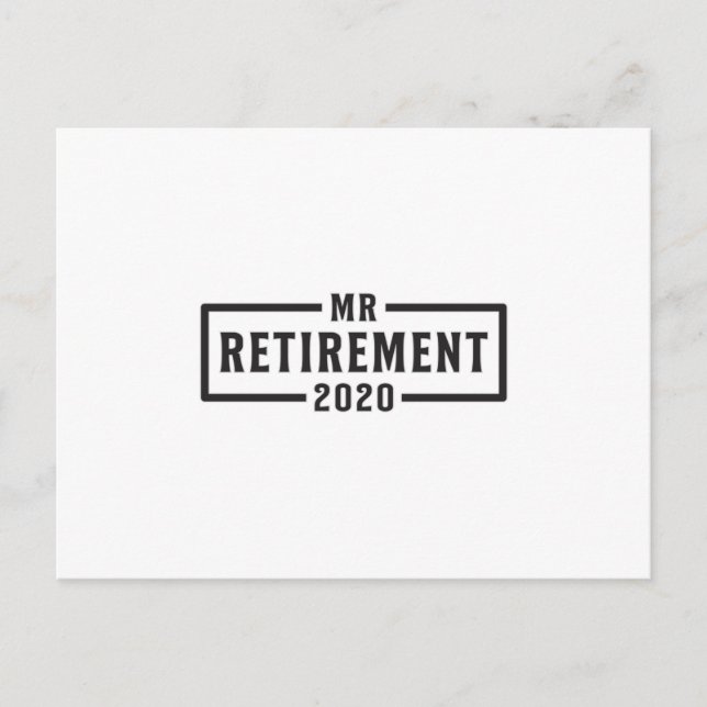 Pensionering 2020 Pensionerad Farfar Presentidé Vykort (Framsida)