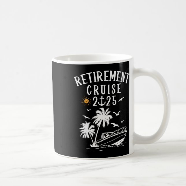 Pensionering 2025 Kryssning Rolig Sommar Kryssning Kaffemugg (Höger)