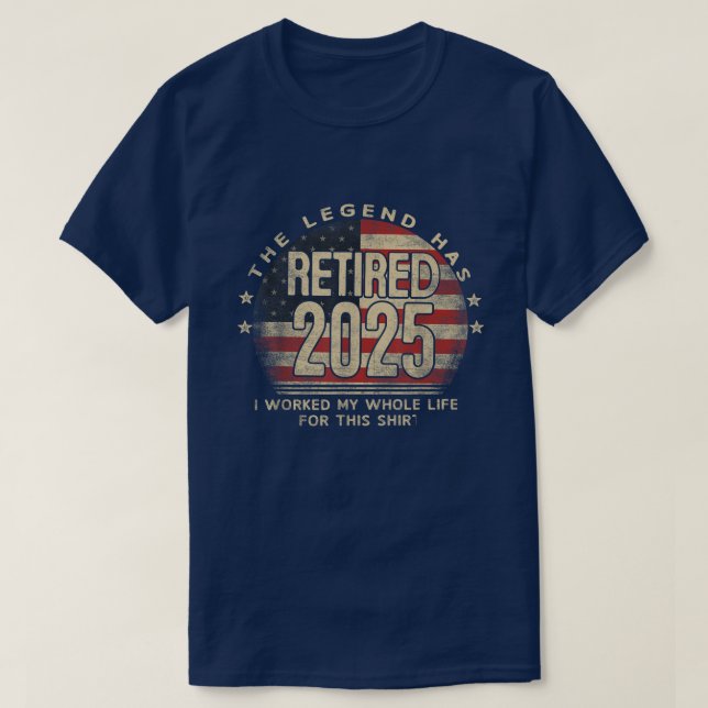 Pensionering 2025 Pensionerad Inte Mitt Problem Lä T Shirt (Design framsida)