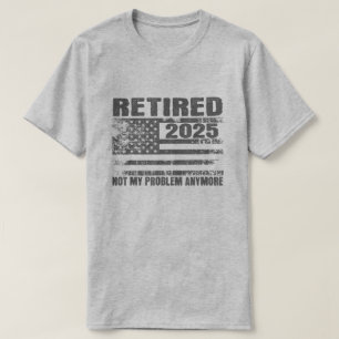 Pensionering 2025 USA Flag Pensionerad 2025 Män Kv T Shirt
