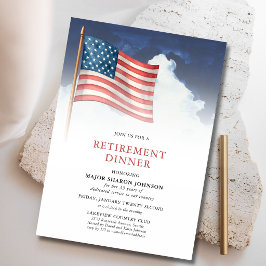 Pensionering av amerikansk militärflagga inbjudningar