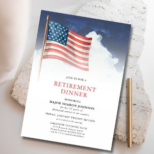 Pensionering av amerikansk militärflagga inbjudningar