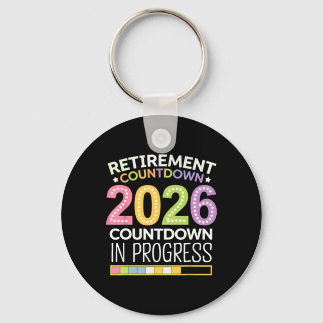 Pensionering Cl 2026 Lärarantal nedräkning Laddar  Nyckelring (Framsida)